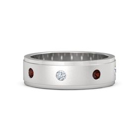 Satin Finish Gemstone Band (7mm Band)