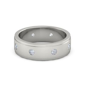 Satin Finish Gemstone Band (7mm Band)