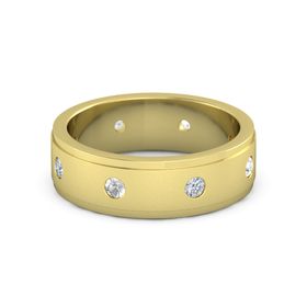 Satin Finish Gemstone Band (7mm Band)