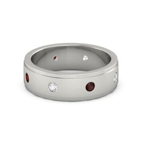 Satin Finish Gemstone Band (7mm Band)