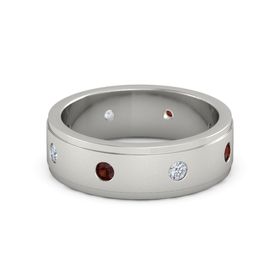 Satin Finish Gemstone Band (7mm Band)