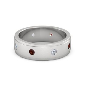 Satin Finish Gemstone Band (7mm Band)