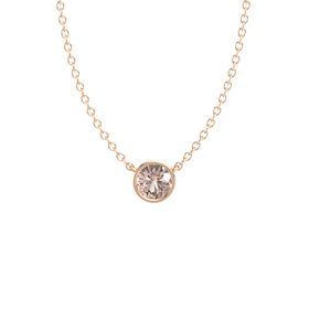 Gemstones By The Yard Solitaire Necklace (6.5mm gem)