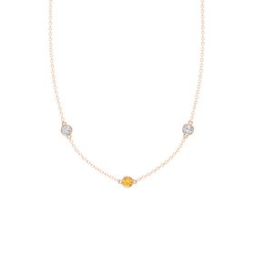 Gemstones By The Yard 3-Stone Necklace