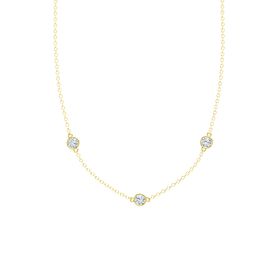 Gemstones By The Yard 3-Stone Necklace