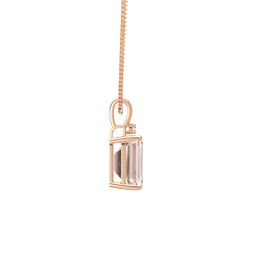 Emerald-Cut Solitaire Pendant with Accent (10mm gem)