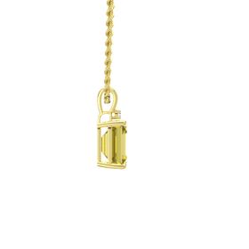 Emerald-Cut Solitaire Pendant with Accent (10mm gem)