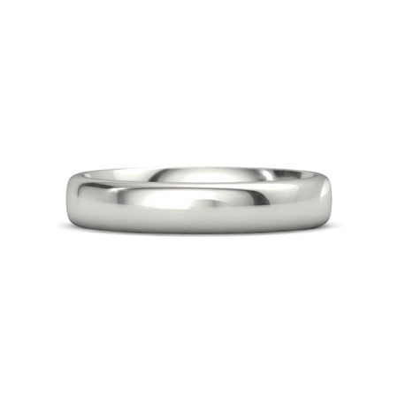 14k White Gold Ring Rounded Edge Comfort Fit Band 4 5 Mm Gemvara