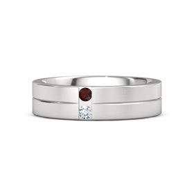 Men S Garnet Wedding Rings Bands Gemvara Snake Eyes Band 6mm Wide