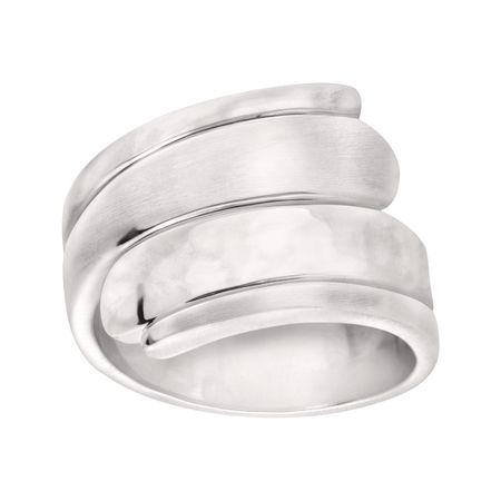 Sterling silver sale - Modern Sterling Silver and Pearl Wrap Ring