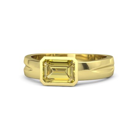 emerald cut yellow sapphire