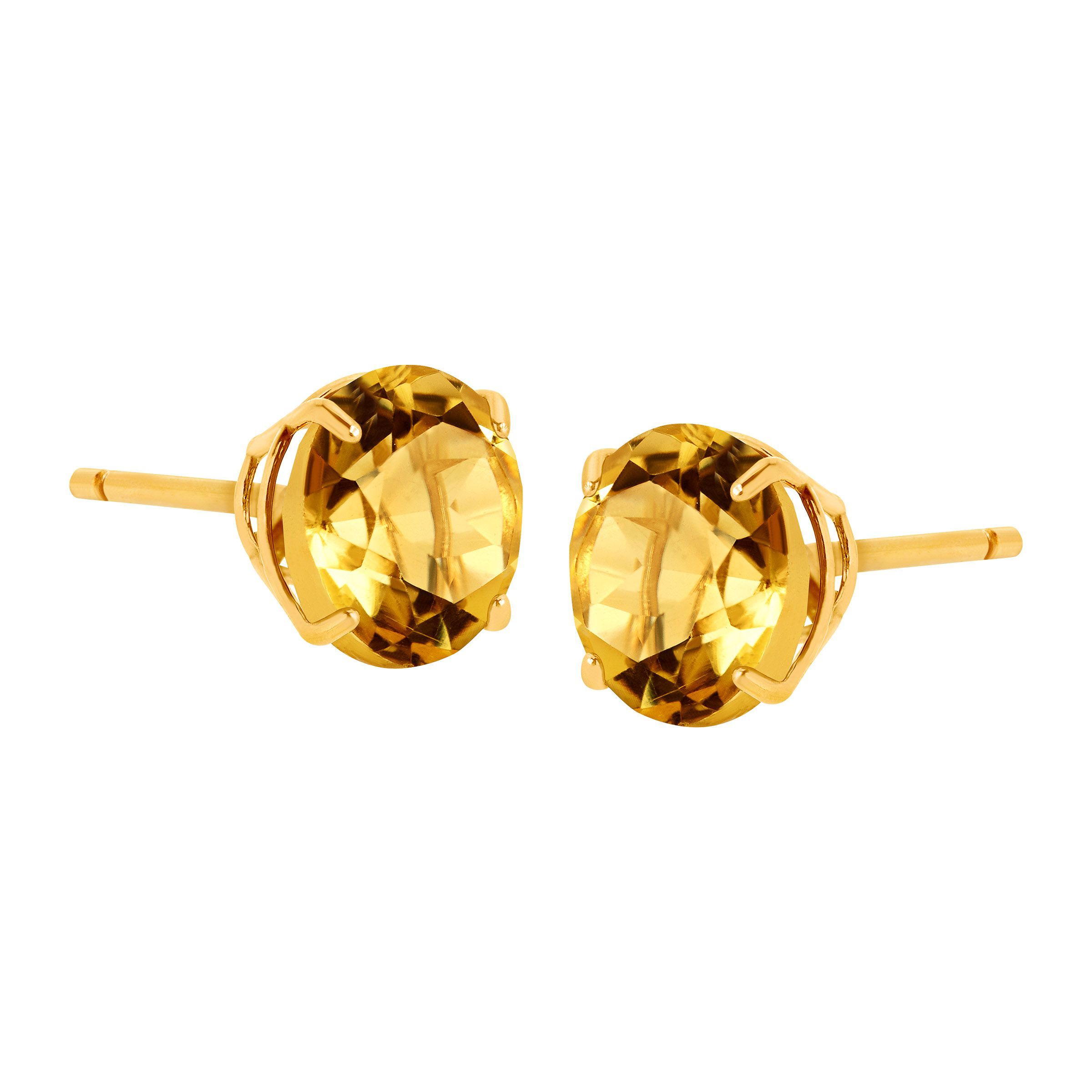 1 3 8 Ct Natural Citrine Round Cut Stud Earrings In 10k Gold Details About 1 3 8 Ct Natural Citrine Round Cut Stud Earrings In 10k Gold
