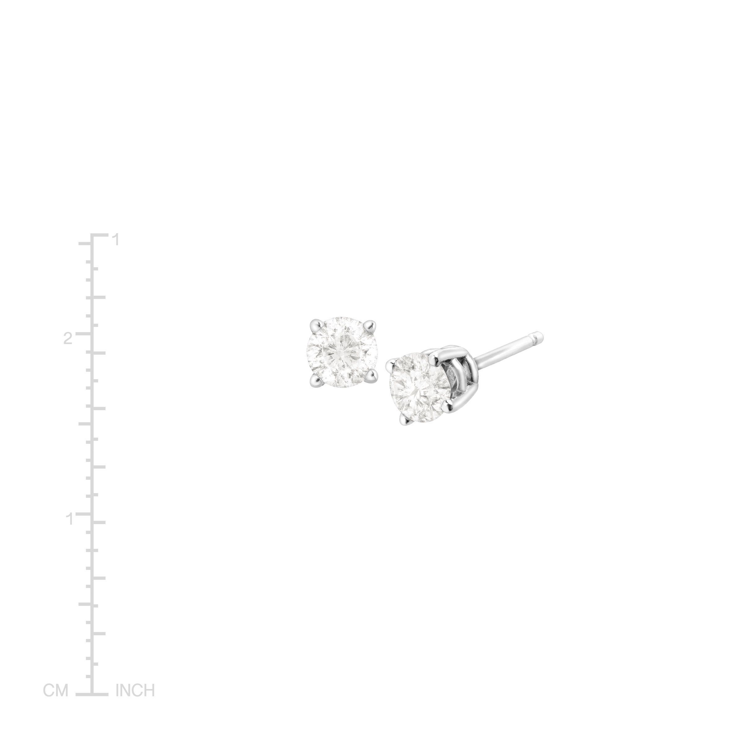 1 2 Ct Diamond Stud Earrings In 10k White Gold 882773934047 Ebay 1 2 Ct Diamond Stud Earrings In 10k White Gold