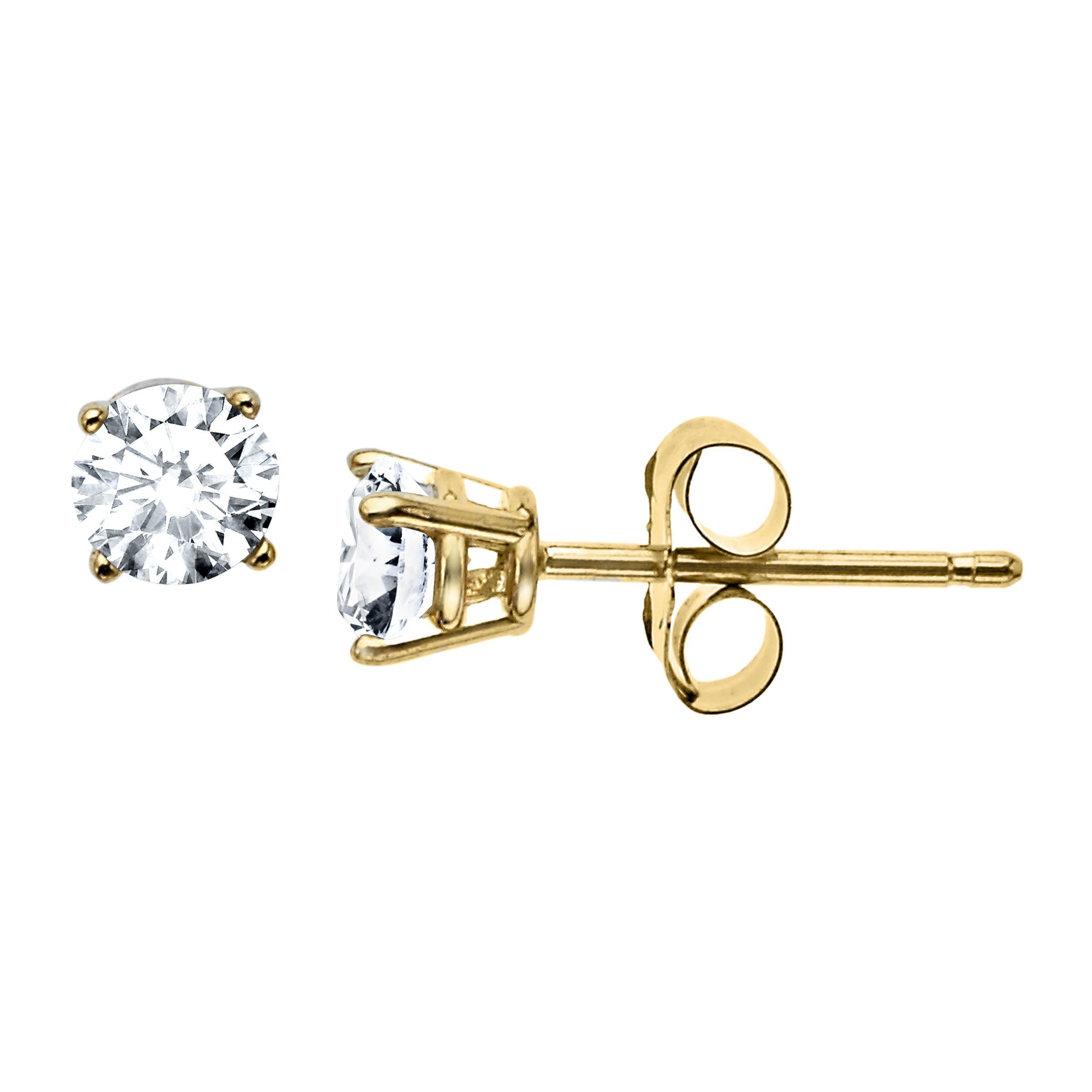 3/8 ct Diamond Stud Earrings in 10K Gold 882773898028 eBay