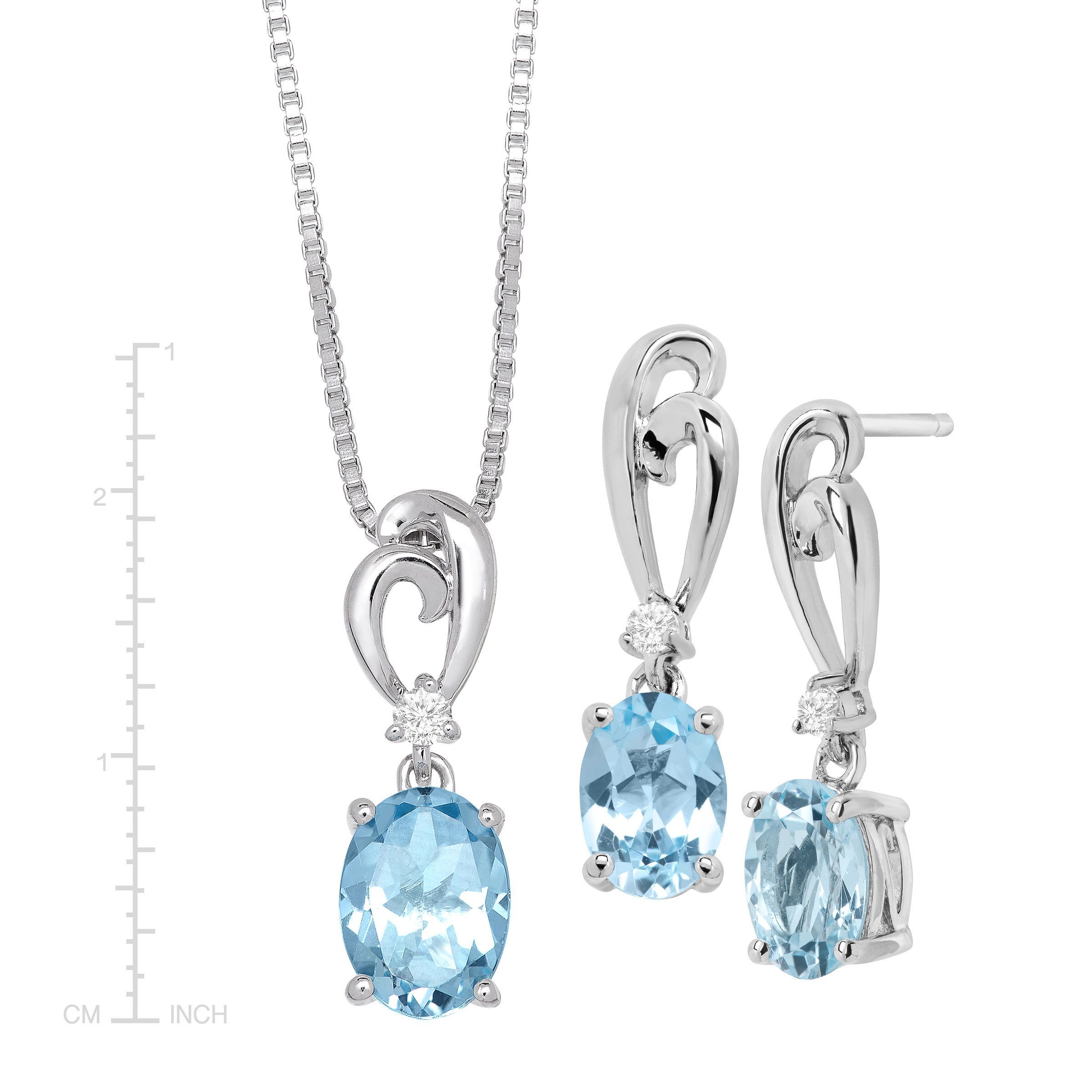 RUDRAFASHION Pear Shape Blue Sapphire /& White CZ Diamond 14k Rose Gold Plated 925 Sterling Silver Teardrop Jewelry Set Earrings Pendant Necklace