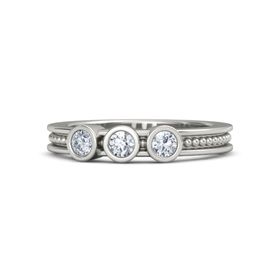 Mother's Gift Ring With Three Gems