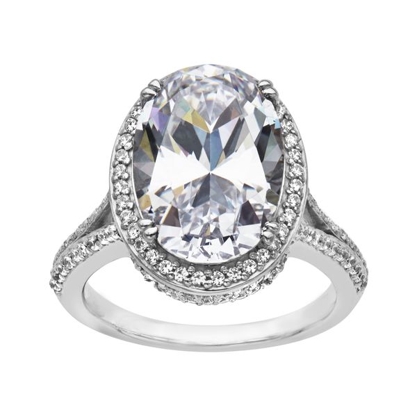 Ring with 5 ct Swarovski Zirconia in Sterling Silver | Ring with ...