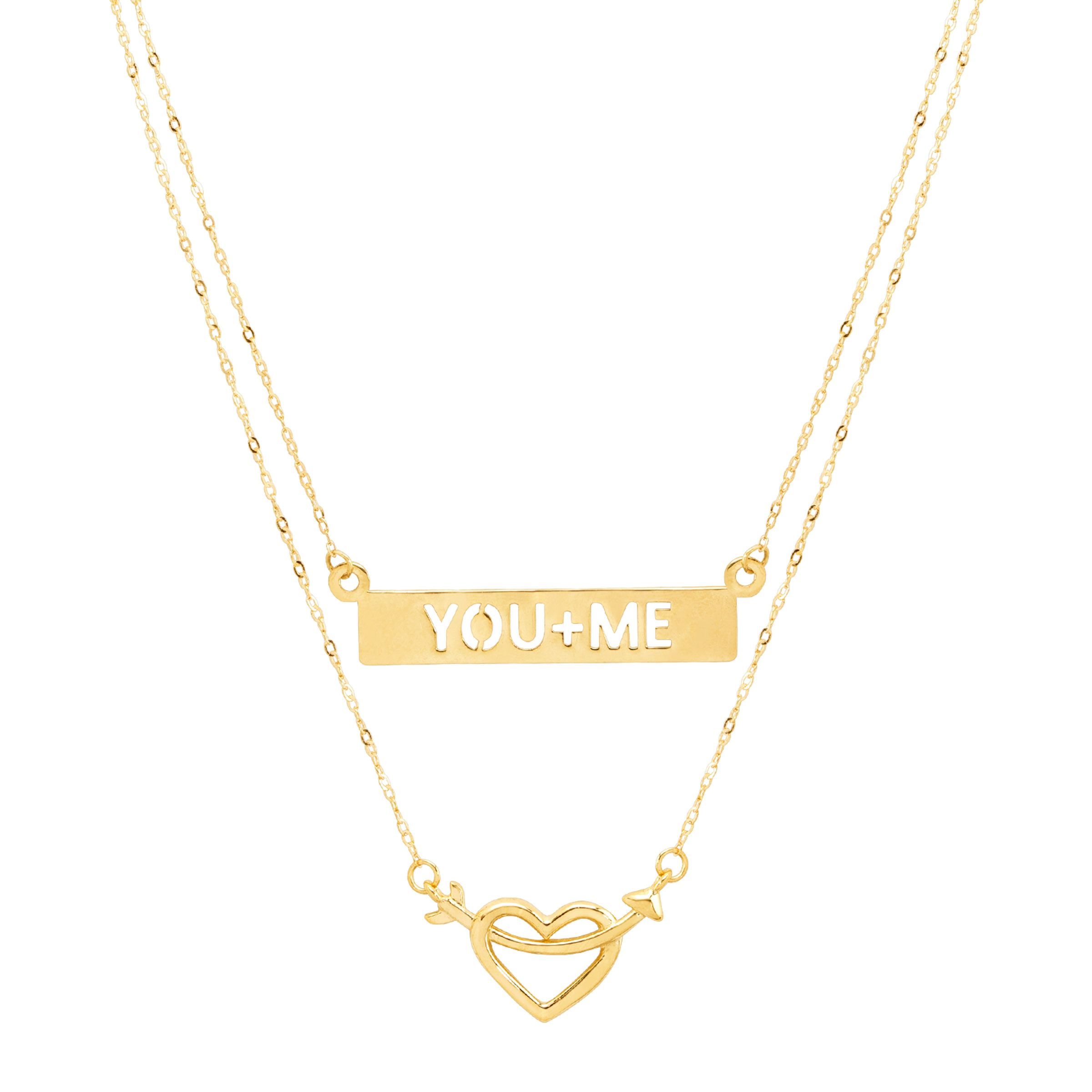CS-DB Jewelry Silver Double Heart Love Cubic Zirconia Wedding Chain Charm Pendants Necklaces