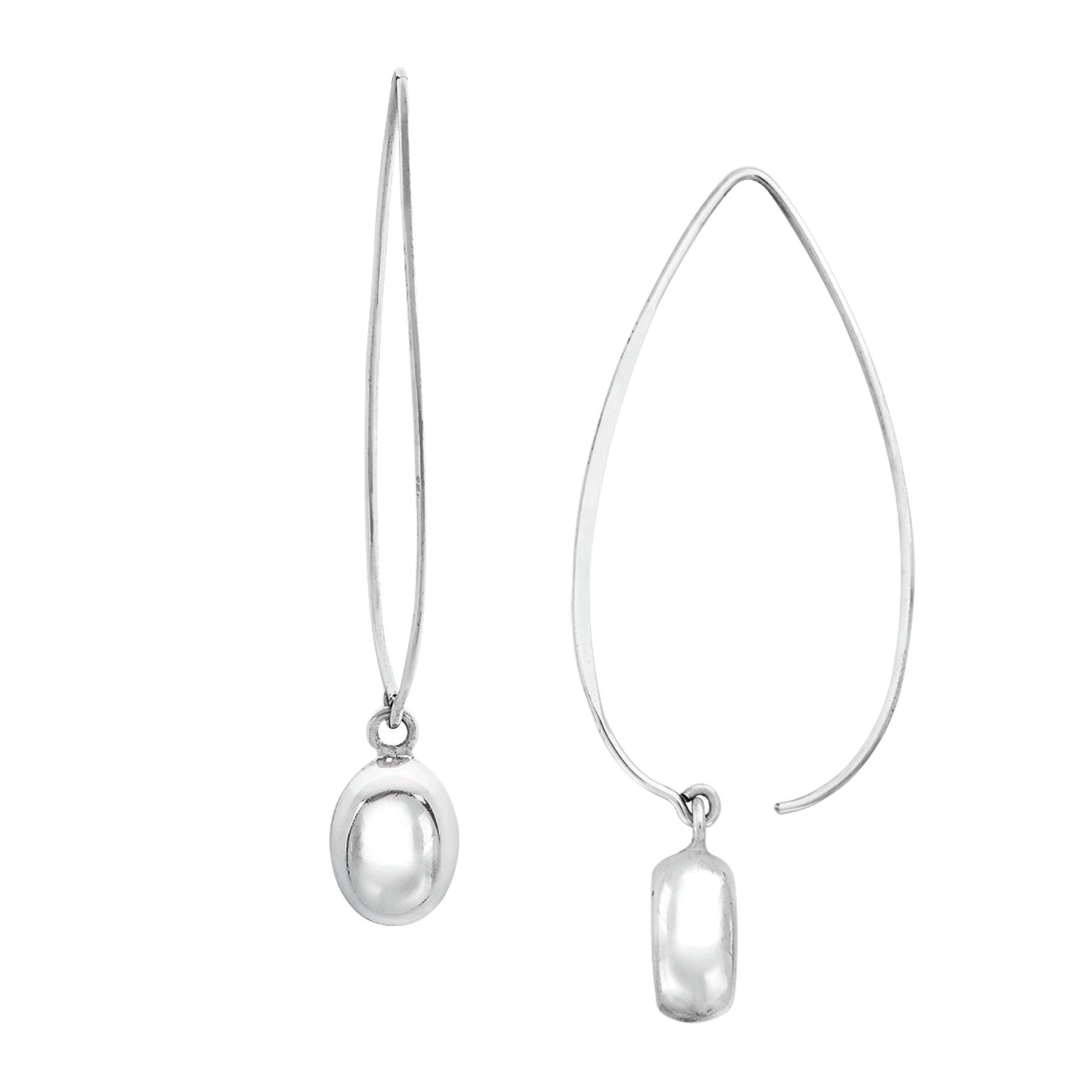 Silpada Wire Drop Earrings In Rhodium Plated Sterling Silver Wire Drop Earrings