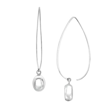 Silpada Wire Drop Earrings In Rhodium Plated Sterling Silver Wire Drop Earrings