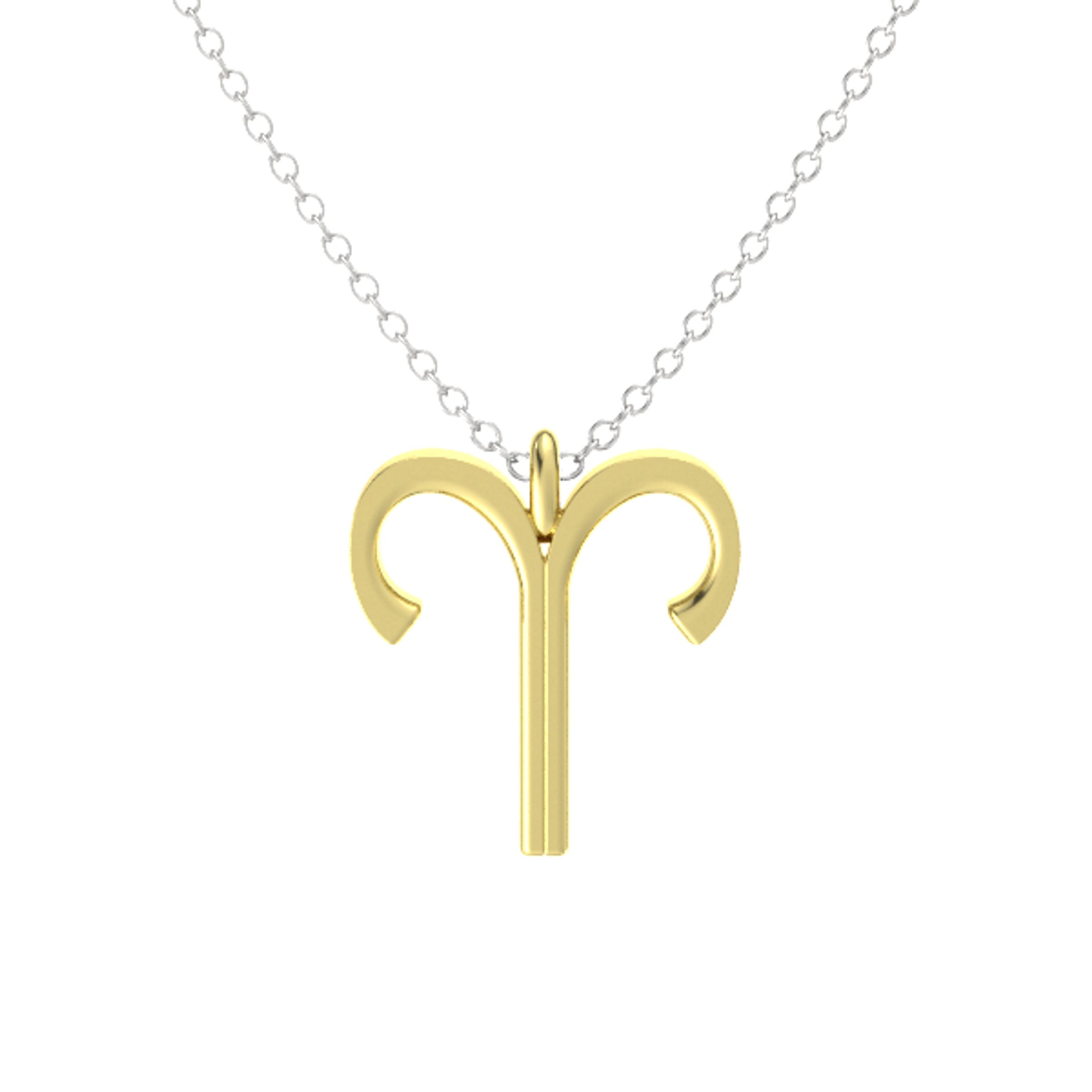 18K Yellow Gold Pendant | Aries Pendant 