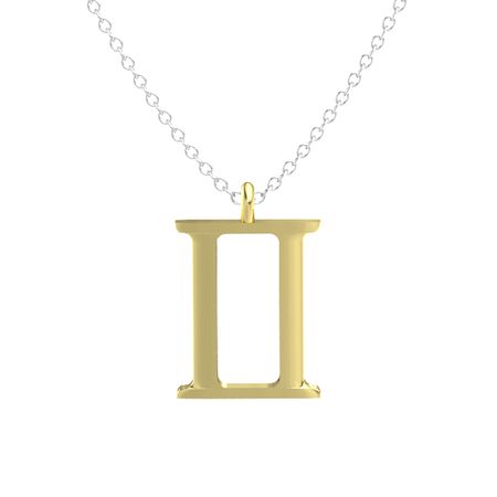 14k Yellow Gold Pendant Gemini Gemvara - Gold Gemini Pendant 14k Yellow Gold Pendant Gemini Gemvara - Gold Gemini Pendant
