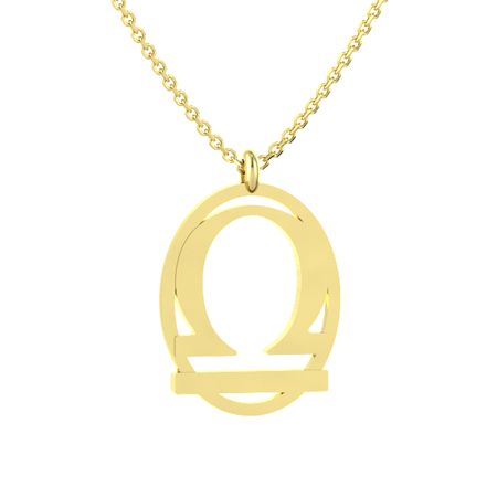 14K Yellow Gold Pendant | Libra Pendant 