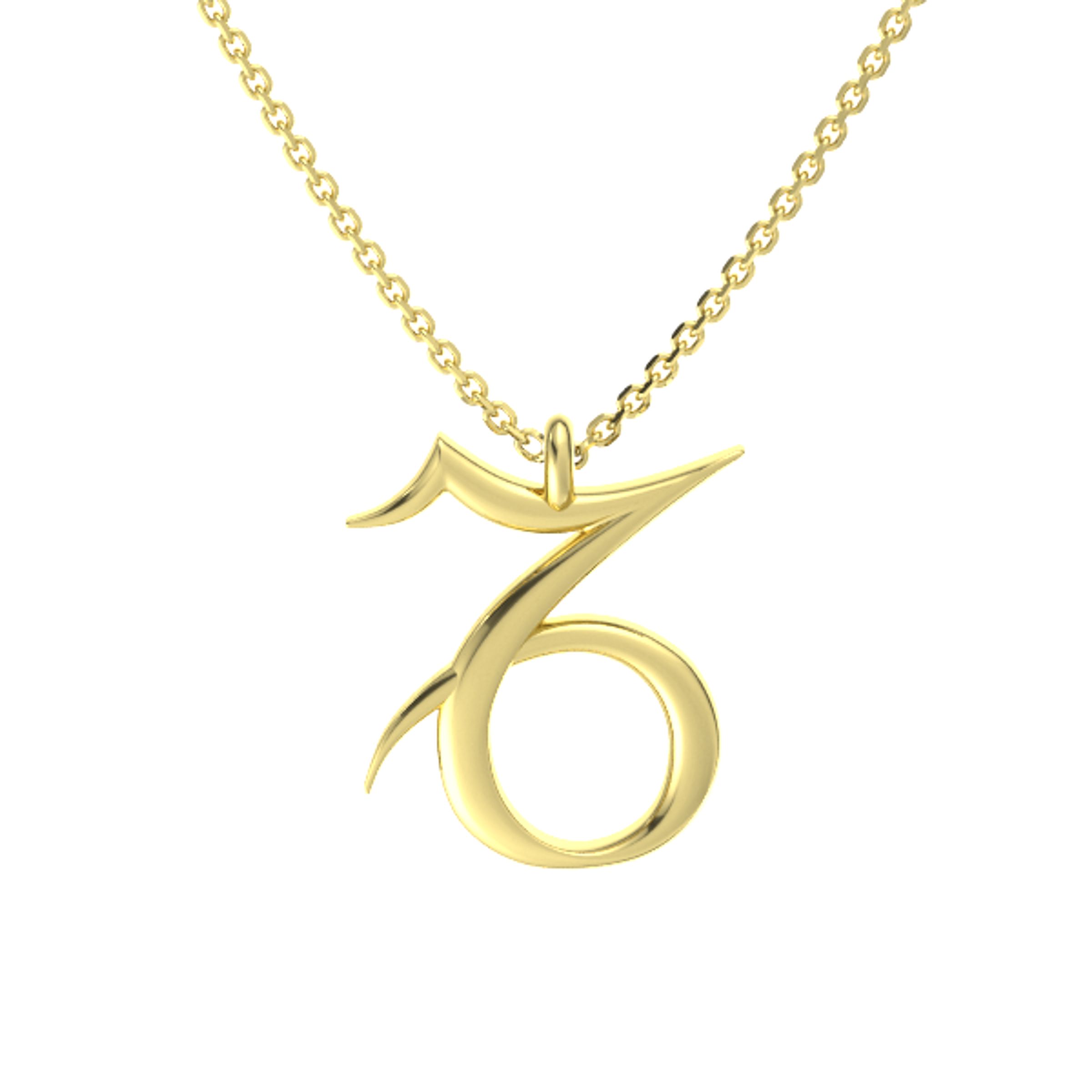 14K Yellow Gold Pendant | Capricorn 