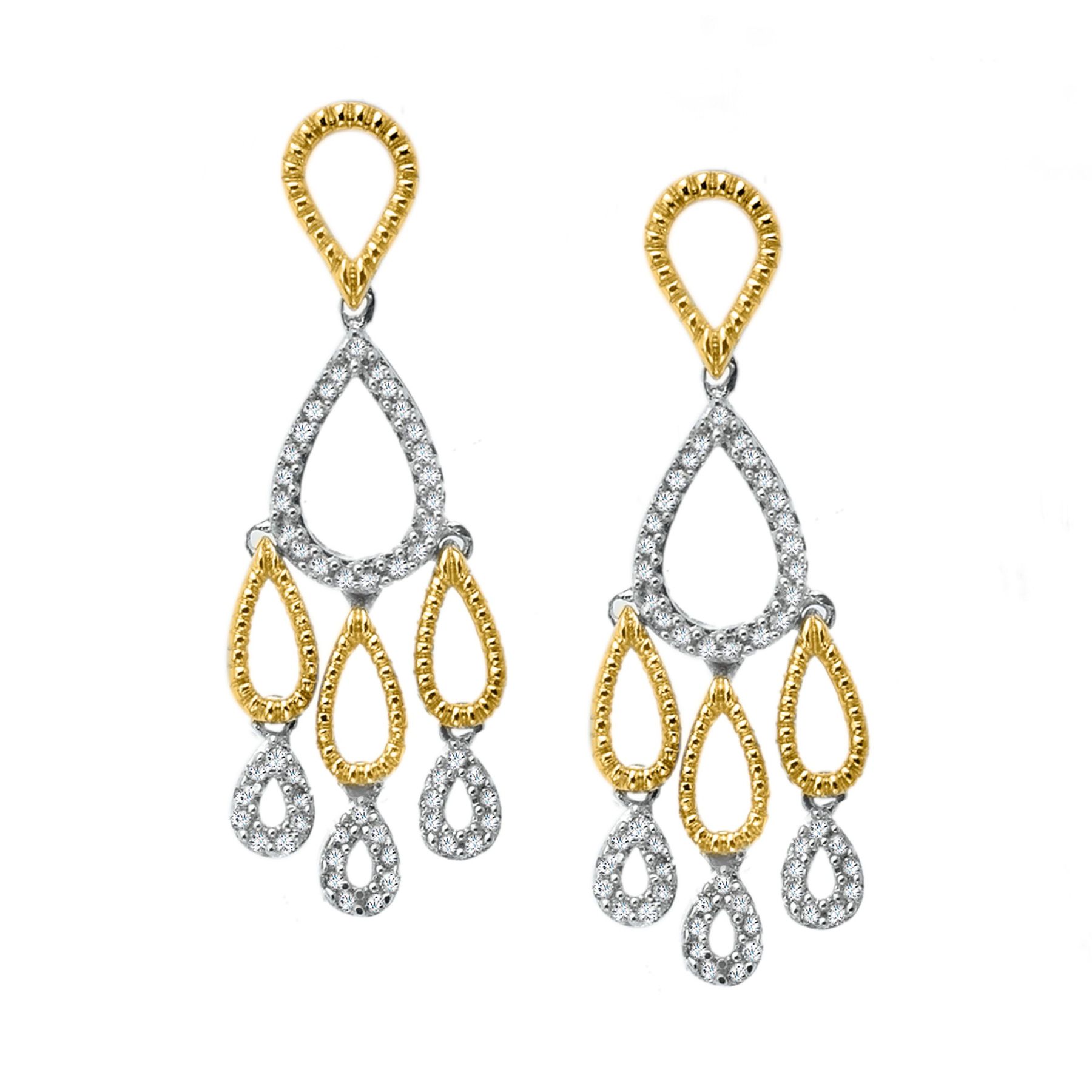 1 3 Ct Diamond Chandelier Earrings In 14k Gold 1 3 Ct Diamond Chandelier Earrings